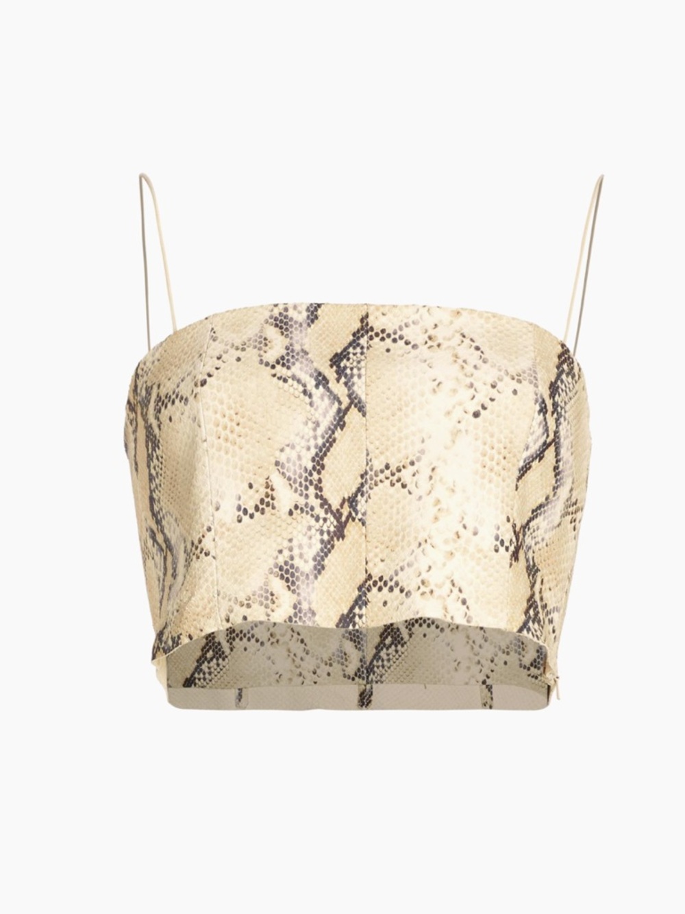 Helmut Lang PYTHON-EMBOSSED LEATHER TANK TOP